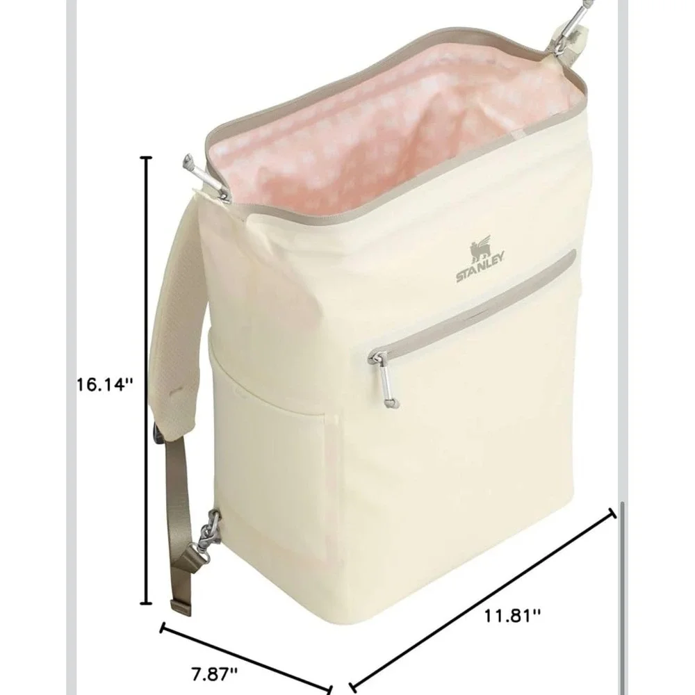 Stanley All Day Madeleine Midi Backpack Cooler Cream 14.8QT 10-12990-002 NEW